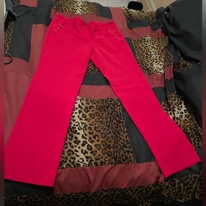 Red New York & Company suit pants